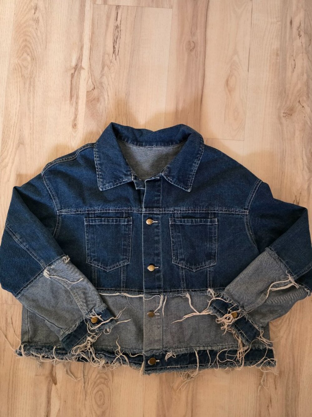 Deconstructed Patchwork Denim Jacket